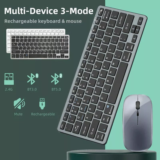 ukay km-17 Wireless Bluetooth Keyboard&Cordless Mouse 3 Modes For ipad Android Tablet PC