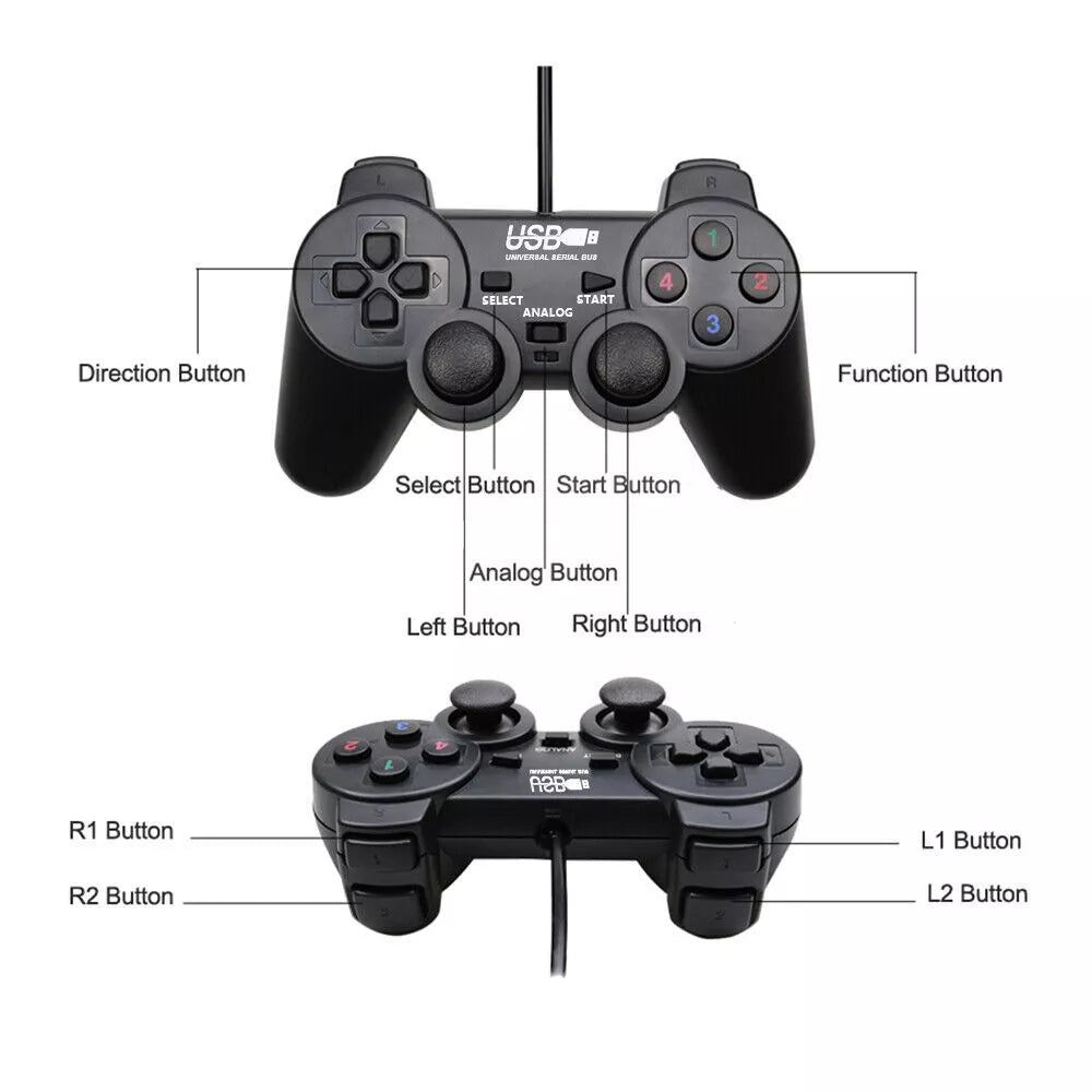 JET RUMBLEPAD KD-208 PC USB Dual Vibration Game Controller