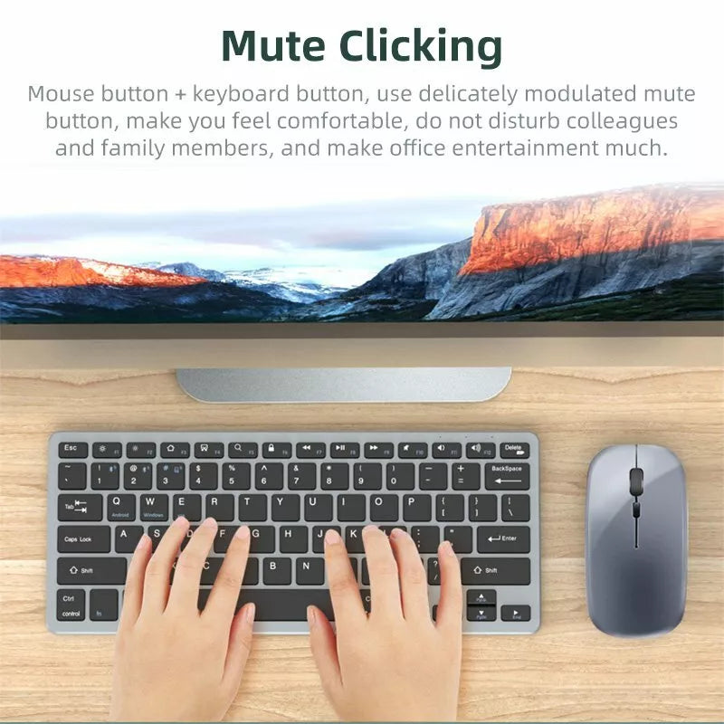 ukay km-17 Wireless Bluetooth Keyboard&Cordless Mouse 3 Modes For ipad Android Tablet PC