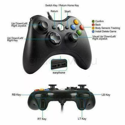XBOX 360 Wired Controller Compatible with Xbox 360 Game Console and PC