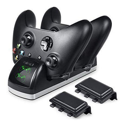 Xbox One Dual Controller Charging Station with 2 Rechargeable Battery Pack