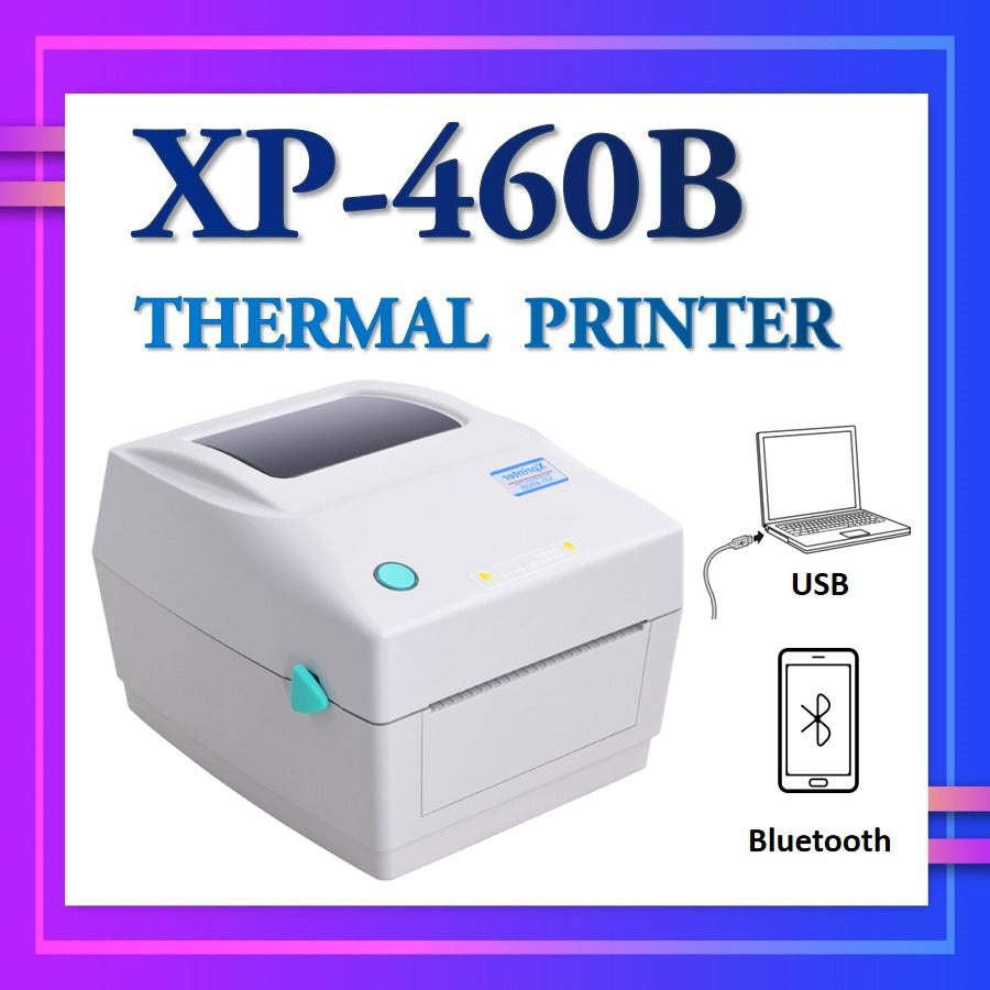Thermal Label Printer for Shipping Packages, Barcode Thermal Printer for Windows & Mac, Compatible with UPS, USPS, Shopify, WIX, Ebay (XP-460B)